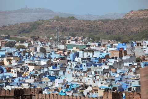 City view of the blue houses of Jodhpur, Rajasthan, India