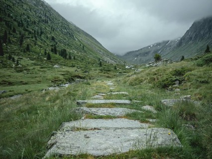 Historical sower's path along which Holocaust survivors travelled from Austria to Italy in 1947 in