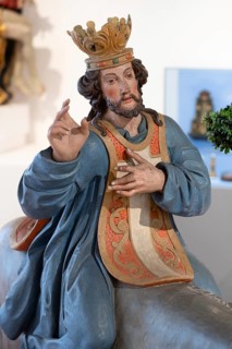 Baroque palm donkey, around 1700, detail Jesus, Museum im Kornhaus, Hauptstr. 40, Bad forest lake,
