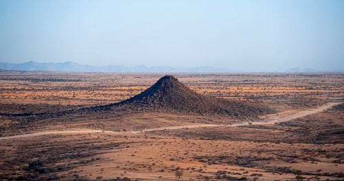 Hills, Pontok Mountains, Desert, Dry landscape at Spitzkoppe, Great Spitzkuppe Nature Reserve,