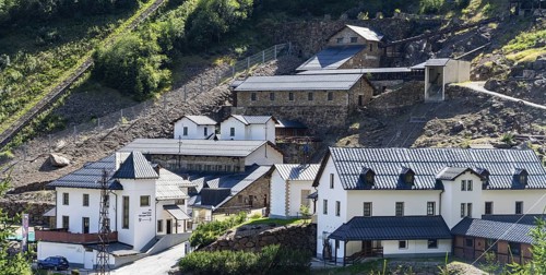 Provincial mining museum, former ore processing plant, historic ore mine, Ridnauntal, South Tyrol,