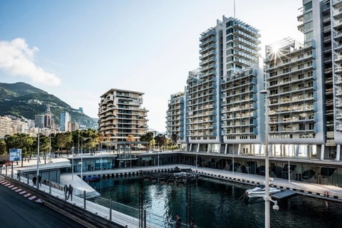 Luxury flats by the sea, architect Renzo Piano, Petit Portier, Monte Carlo, Cote d'Azur, Monaco