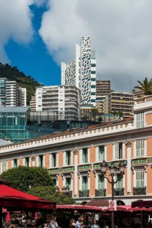 House facades, Monte Carlo, Cote d'Azur, Monaco
