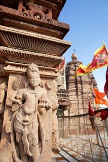 Sculptures at the Sacchiya Mata temple, Osian temple complex, Jodhpur, Rajasthan, India