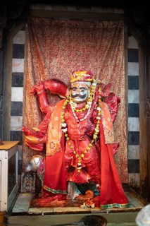 Temple guard at Sacchiya Mata Temple, Osian Temple Complex, Jodhpur, Rajasthan, India