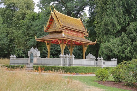Siamese Sala-Thai I Temple, Asian, spa garden, Bad Homburg, Taunus, Hesse, Germany