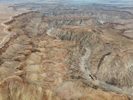 The Fish River Canyon with a length of 160 km is the second largest canyon in the world and the