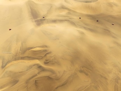 Quad bikes in the dunes of the Namib Desert in the vicinity of the coastal town of Swakopmund.