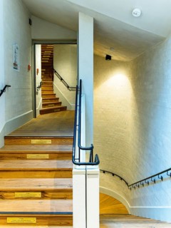 Staircase in the newly built garnison church in Potsdam, Brandenburg, Germany