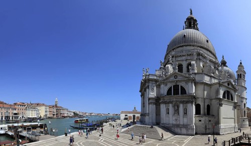 Basilica di S. Maria della Salute on the Grand Canal, Venice, Vento, Italy