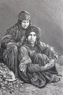 Women from the Bedouin tribe, c. 1888, Arab semi-nomads living in the desert regions of North