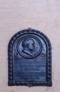 Church of St Mary and Willebrord, Otto von Bismarck's baptistery, memorial plaque from 1912,