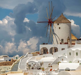 Windmill Oia Santorini Greece