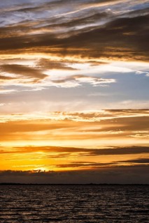 Sunset over Gironde Estuary, Braud-et-Saint-Louis, France