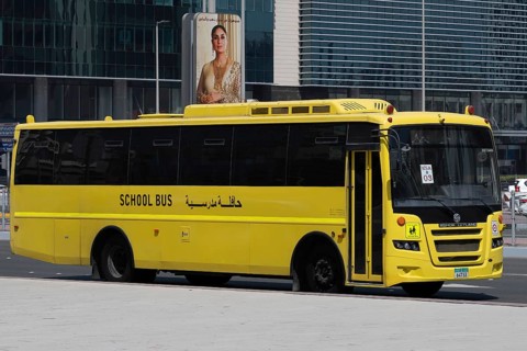 School bus, Abu Dhabi, United Arab Emirates