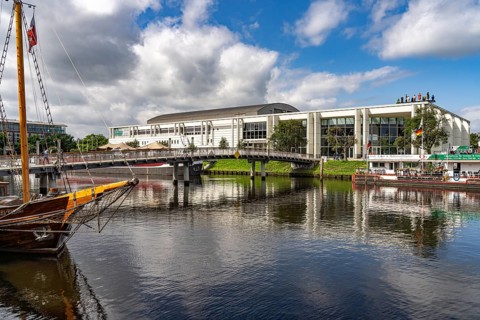 Musik- und Kongresshalle Lübeck an der Trave, Hanseatic City of Lübeck, Schleswig-Holstein, Germany