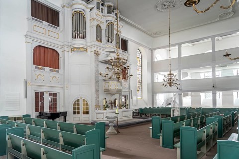 Interior of the town church of St Peter in Ratzeburg, Schleswig-Holstein, Germany