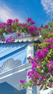 Dominican Republic, colorful colonial streets of Puerto Plata in historic city center