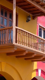 Columbia, Unesco site, colorful Cartagena Walled City Cuidad Amurrallada in historic city center