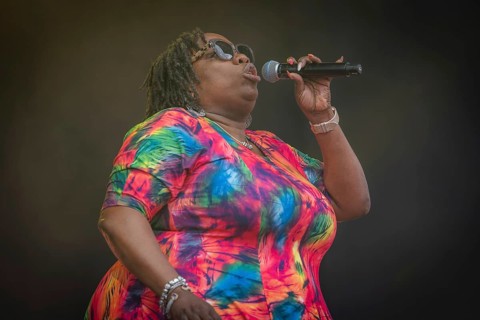 Dorrey Lyles, singer of the Weather Girls at the Berliner Rundfunk 91.4 Open Air in the Berlin