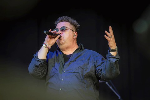 Sebastian Krumbiegel, singer of the band Die Prinzen at the Berliner Rundfunk 91.4 Open Air in the