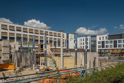 Extension, building, new ward building with operating theatre extension, hospital, Augustenstraße,
