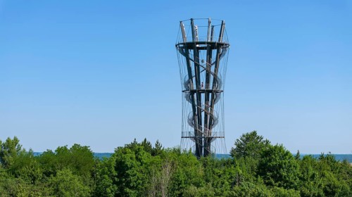 Schönbuchturm near Herrenberg in the western Schönbuch. The observation tower is 35 metres high.