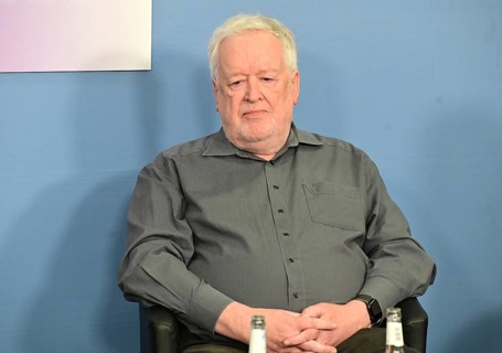 Prof Hans von Storch (University of Hamburg, Ocean University of China) takes part in a panel
