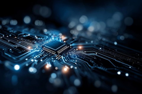 Concept of human and AI Artificial intelligence cooperation and coexisting while increasing