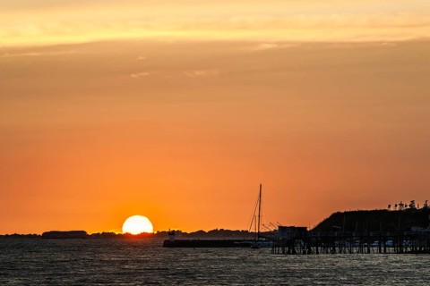 Sunset over Fouras, Fouras-les-Bains, Charente-Maritime, Nouvelle-Aquitaine, France