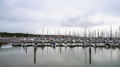 Marina in Le Verdon-sur-Mer, Nouvelle-Aquitaine, Gironde, France