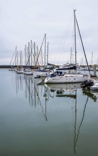 Marina in Le Verdon-sur-Mer, Nouvelle-Aquitaine, Gironde, France