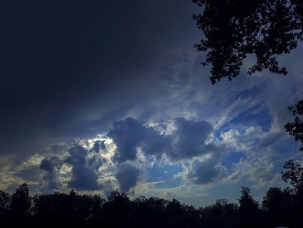 Dark clouds over Lake Starnberg, Bavaria, Germany