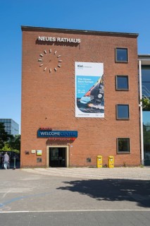 New Town Hall, Tourist Information, Welcome centre, Kiel, Kiel Fjord, Baltic Sea,