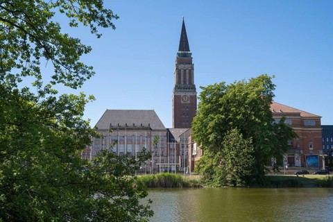 Town Hall and Opera House, Little Kiel, Kiel, Kiel Fjord, Baltic Sea, Schleswig-Holstein, Germany