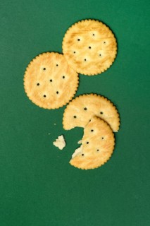 Cracker, cracker on green background
