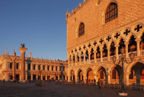 Doge's Palace and Piazzetta in the morning, Venice, Veneto, Italy