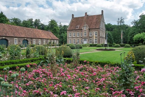 Moated castle Haus Welbergen, Ochtrup, Welbergen, Münsterland, North Rhine-Westphalia, Germany