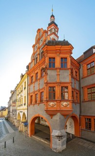 Schönhof building of Silesian Museum, Görlitz, Goerlitz, Germany