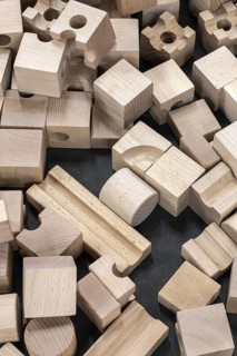 Cuboro wooden blocks marble run system