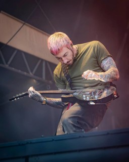Zacky Vengeance, guitarist of Avenged Sevenfold live at the Zitadelle Spandau in Berlin on