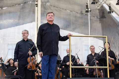 Conductor Christian Thielemann at the Staatsoper für alle, a free open-air concert with conductor