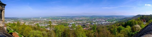 View from the Hohe Bastei, Veste Coburg, Coburg, Upper Franconia, Franconia, Bavaria, Germany