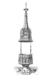 Religious cult objects, Baptismal vessel in the church of St Katharinen, around 1850, Brandenburg