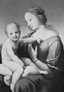 Large Madonna Cowper, a painting by Raphael, 1508, digitally enhanced reproduction of a 19th
