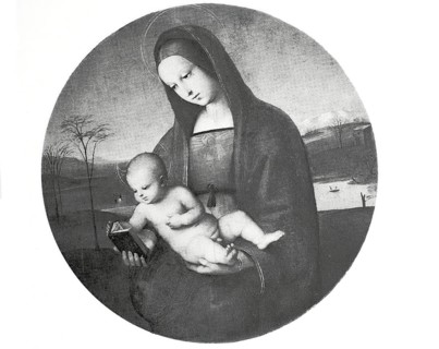 Rafael's Madonna of Count Connestabile della Staffa, 1505, digitally enhanced reproduction of a