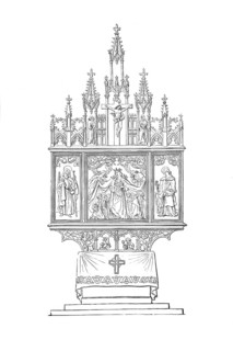 Altar from the Augustinerkirche in Nuremberg, Bavaria, Germany, Historical, digitally enhanced