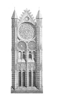 Gable of St Katharinen, three-aisled late Gothic hall church, Brandenburg an der Havel, Germany,