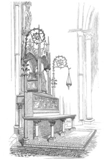 Altar of the Chapel of the Virgin Mary in the church of Saint-Denis, a former abbey church in the
