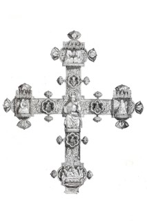 Religious cult objects, Gothic cross (Hildesheim Abbey ?), Germany, Historical, digitally enhanced